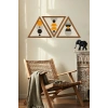 Dekoratif Üçgen Çerçeveli Ahşap Tablo Set 35 x 40