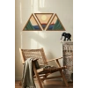 Dekoratif Üçgen Çerçeveli Ahşap Tablo Set 35 x 40