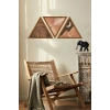 Dekoratif Üçgen Çerçeveli Ahşap Tablo Set 35 x 40