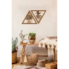 Dekoratif Üçgen Çerçeveli Ahşap Tablo Set 35 x 40