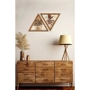 Dekoratif Üçgen Çerçeveli Ahşap Tablo Set 35 x 40