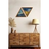 Dekoratif Üçgen Çerçeveli Ahşap Tablo Set 35 x 40