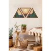 Dekoratif Üçgen Çerçeveli Ahşap Tablo Set 35 x 40