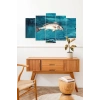 Deniz Manzarası 5 Parçalı Mdf Tablo 60 x 100