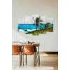 Deniz Manzarası 5 Parçalı Mdf Tablo 60 x 100