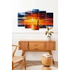 Deniz Manzarası 5 Parçalı Mdf Tablo 60 x 100