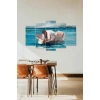Deniz Manzarası 5 Parçalı Mdf Tablo 60 x 100