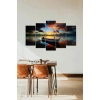 Deniz Manzarası 5 Parçalı Mdf Tablo 60 x 100