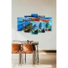 Deniz Manzarası 5 Parçalı Mdf Tablo 60 x 100