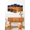 Deniz Manzarası 5 Parçalı Mdf Tablo 60 x 100