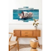 Deniz Manzarası 5 Parçalı Mdf Tablo 60 x 100