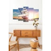 Deniz Manzarası 5 Parçalı Mdf Tablo 60 x 100
