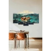 Deniz Manzarası 5 Parçalı Mdf Tablo 60 x 100