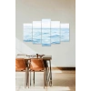 Deniz Manzarası 5 Parçalı Mdf Tablo 60 x 100