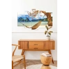 Deniz Manzarası ve Hamak 5 Parçalı Mdf Tablo 60 x 100