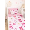 Digital Printed 3D Cotton Newborn Baby Bedding Set Bear Toy Pink