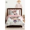 Цифрово напечатанный 3D памуковый комплект постельного белья для новорожденных Hello Girl