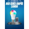 Dinamik Renkli Led Ampul E27 10 Watt Beyaz Lamba