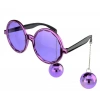 Disco Ball Hoop Party Glasses Purple Color 15x16 cm (5365)
