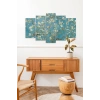 Doğa Çiçekler 5 Parçalı Mdf Tablo 60 x 100