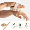 Doğal At Kılı Selülit Karşıtı Sapı Çıkabilen Ahşap Banyo Fırçası (5365)