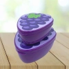 Durukar® 2-Piece Nested Grape Design Storage and Feeding Container Set (550 ml + 250 ml)