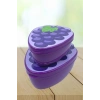 Durukar® 2-Piece Nested Grape Design Storage and Feeding Container Set (550 ml + 250 ml)