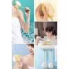 Durukar®  2si 1 Arada Çift Taraflı Uzun Saplı Fırçalı Banyo Vücut Sırt Fırçası Banyo Lifi