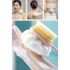 Durukar®  2si 1 Arada Çift Taraflı Uzun Saplı Fırçalı Banyo Vücut Sırt Fırçası Banyo Lifi
