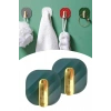 Durukar® 2li Yapışkanlı Retro Askılık Dolap Kapak Kulpu Yeşil