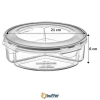 Durukar® 3 Compartment Leak-proof Gasketed Lid Round Storage Container 1.35 Liter LC-500