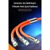 Durukar® 3 in 1 Type-C + Micro Usb + Lightning Hızlı Şarj Kablosu Silikon Kablo 1 Metre Opp Ambalaj