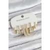 Durukar® 316L Çelik Gold Renk 6lı Set Zirkon Taşlı Kadın Küpe