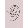 Durukar® 316L Çelik Gümüş Renk Çivi Model Piercing