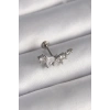 Durukar® 316L Çelik Gümüş Renk Zirkon Taşlı Tragus Piercing
