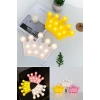 Durukar® 3D Dekoratif Pilli Kraliçe Tacı Model Led Masa ve Gece Lambası