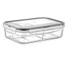 Durukar® 4-Compartment Leak-Proof Gasketed Locking Lid 1 Liter Food Storage Container -LC520