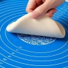 Durukar® 40*50 cm Silicone Measured Easy-to-Use Dough Rolling Mat for Bread, Dumplings, Pasta Dough Kneading