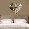 Durukar® 40x40 cm Elmas Formlu Kırılmaz Pleksi Ayna - Geometrik Duvar Dekoru