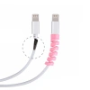 Durukar® 4lü Apple, Android Şaj Kablosu Koruyucu Silikon Spiral Yay Aparat