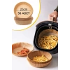 Durukar® 50 Adet Air Fryer Pişirme Kağıdı Tek Kullanımlık  23 Cm Yuvarlak Pişirme Kağıdı XXL PVC li
