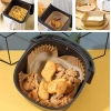 Durukar® 50 Adet Air Fryer Pişirme Kağıdı Tek Kullanımlık Yağ Geçirmez Yapışmaz Kare Tabak Model PVC