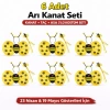 Durukar® 6'lı Arı Kostüm Seti – Kanat Taç Asa