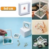 Durukar® 9x9 cm Standlı 3D Takı Ziynet Hatıra Koleksiyon Saklama Kutusu Şeffaf Film Çerçevesi