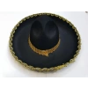 Durukar® Altın Renk Şeritli Meksika Mariachi Latin Şapkası 55 cm Çocuk