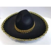 Durukar® Altın Renk Şeritli Meksika Mariachi Latin Şapkası 55 cm Çocuk