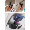 Durukar® Araç İçi Güneşliğe Takılan 2li Gözlük,Kart,Para Takmalık Aparat