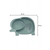 Durukar® Bebek ve Çocuk için Sevimli Fil Model Desenli Yemek Bebek Mama Kabı Bölmeli Tabak