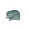 Durukar® Bebek ve Çocuk için Sevimli Fil Model Desenli Yemek Bebek Mama Kabı Bölmeli Tabak