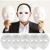 Durukar® Beyaz Renk Boyanabilir Anonim Tam Yüz Cosplay Maske 24x18 cm
